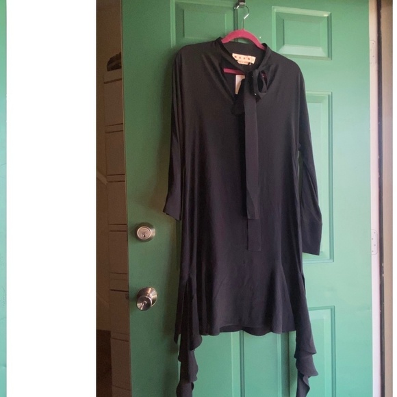 Marni size 42 acetate and silk black dress so soft - Picture 1 of 7